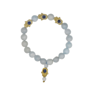 Aquamarine Hamsa Bracelet