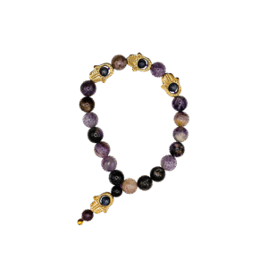 Tourmaline Hamsa Bracelet (Multicolor)